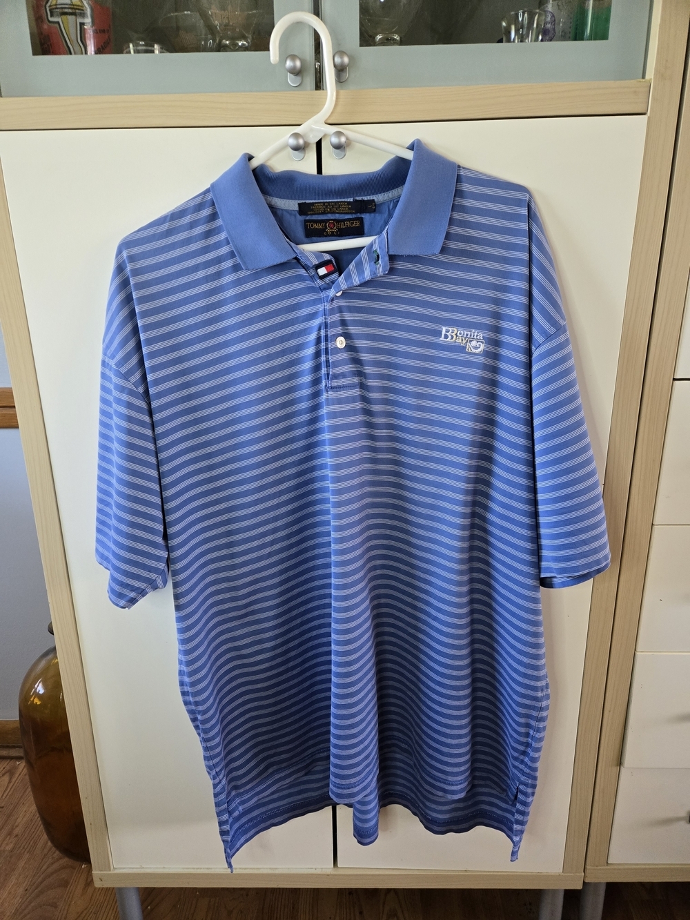 Tommy Hilfiger, Blue Striped Polo Shirt - Men's From Bonita Bay